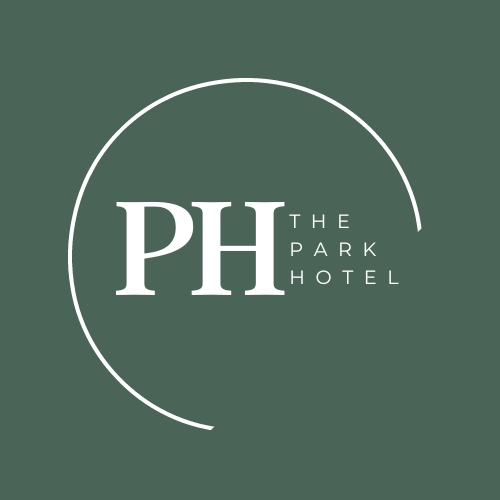 The park hotel logo in green with white circle and PH letters